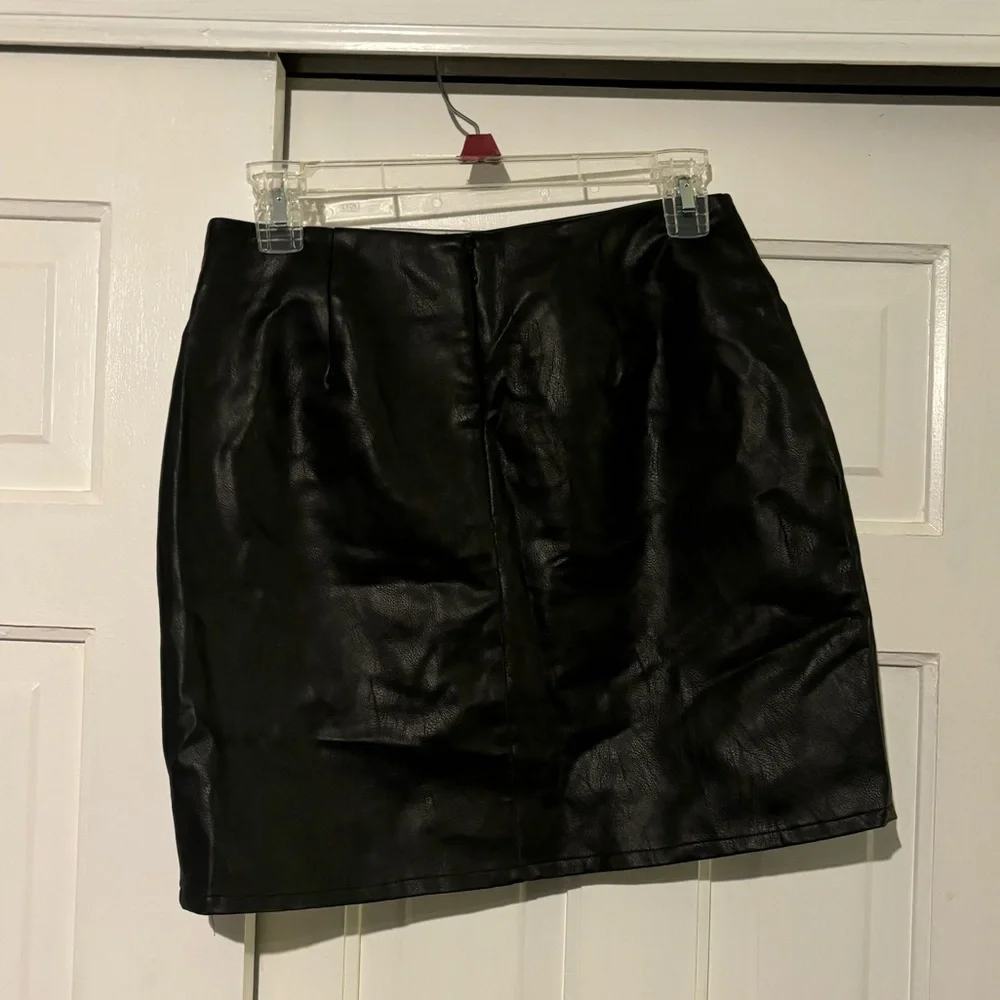 by the way. Faux Leather Black Mini Skirt - Picture 2 of 4